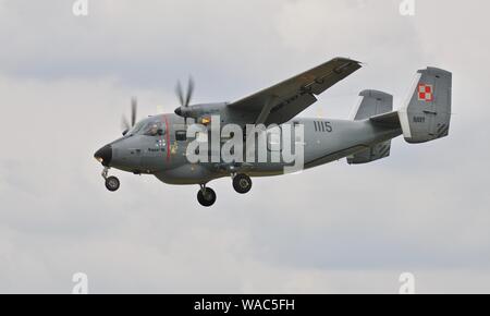 Polnische Marine ein-28 B 1 R Bryza Am2019 Royal International Air Tattoo anreisen Stockfoto