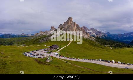 Panoramablick auf Giau, Südtirol Stockfoto