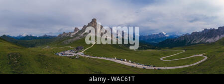 Panoramablick auf Giau, Südtirol Stockfoto