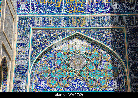 Fassadengestaltung detail. Masjed-e Jameh Moschee. Stockfoto