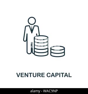 Symbol für die Darstellung von Venture Capital. Schlankes Design aus der Startup Icons Kollektion. Creativeventure Kapital Symbol für Web-Design, Apps, Software, Print Stock Vektor