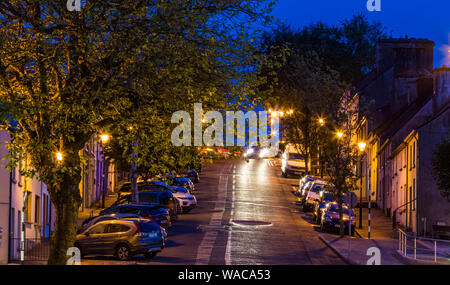 Night Street Szenen der Stadt Westport, Grafschaft Mayo, Irland Stockfoto