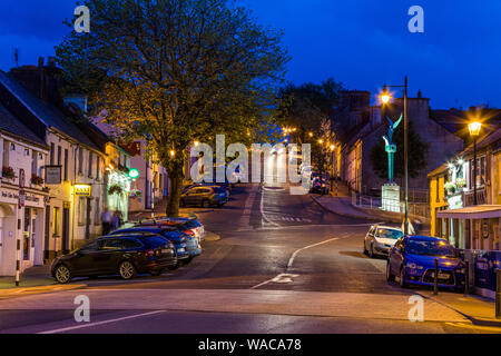 Night Street Szenen der Stadt Westport, Grafschaft Mayo, Irland Stockfoto