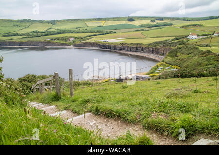 Kimmeridge Bucht an der Jurassic Coast ein Weltkulturerbe in Dorset, England, Großbritannien Stockfoto