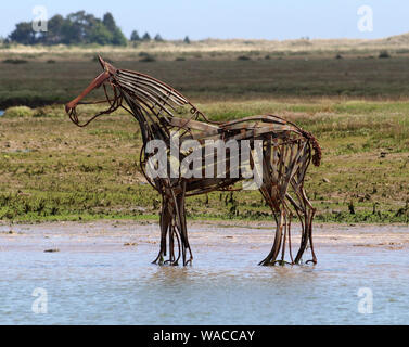 Rachael lange Skulptur in Wells-Next -to-the-Sea in Norfolk. Stockfoto