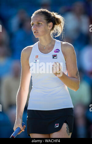 Aegon International 2016, Eastbourne, England - Karol'na Pliskova der Tschechischen Republik in Aktion gegen Johanna Konta von Großbritannien. Freitag, 24 Juni Stockfoto