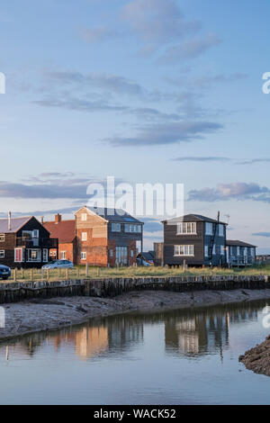 Sonnenuntergang über der Suffolk Coastal Dorf Walberswick, East Suffolk, England, Großbritannien Stockfoto