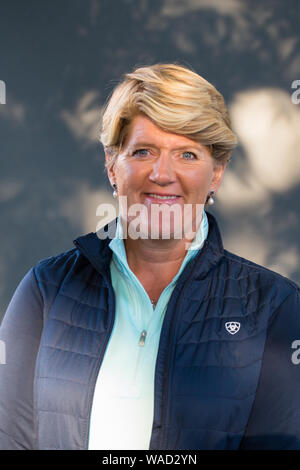 Edinburgh, Schottland, August 2019. Edinburgh International Book Festival 2019. Clare Balding, Englisch Sport Sender, Journalistin und Autorin. Ihr Buch Das Rennpferd, die gelernt zu tanzen diskutiert. Sie stellt derzeit für BBC Sport. Stockfoto