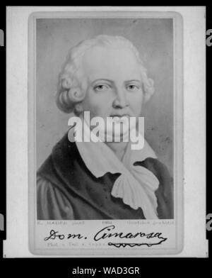 Domenico Cimarosa, Kopf und Schultern im Porträt, Vorderseite) - E. Hader, pinxit; phot. u. verl. v. Sophus Williams, Berlin W Stockfoto