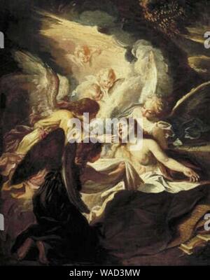 Domenico Feti-De dood van de heilige Maria Magdalena - 1216 Stockfoto