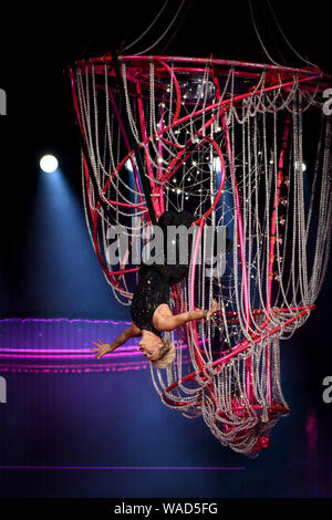 August 18, 2019, Toronto, Ontario, Kanada: Alecia Beth Moore, professionell, bekannt als Rosa (stilisiert als P!nk) eine ausverkaufte Show in Toronto. Im Bild: Rosa (Credit Bild: © Engel Marchini/ZUMA Draht) Stockfoto