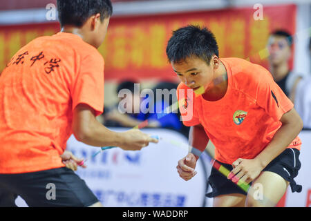 Cen Xiaolin, Springen, Seil Skipper, der gerade seinen eigenen Weltrekord in der Welt springen Seil Meisterschaft und Camp 2019 in Oslo, nahmen Stockfoto