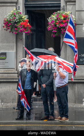 Aberdeen, Schottland, Großbritannien. 17. August 2019: ein Marsch für die schottische Unabhängigkeit in der Stadt Aberdeen. Stockfoto
