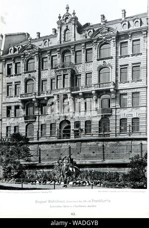 Doppel-Wohnhaus, Untermain-Kai, 29 und 30, Frankfurt/Main, Architekten Neher & v. Kauffmann aus Frankfurt/Main, Tafel 63, Kick Jahrgang I. Stockfoto