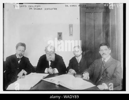 Dr. David Philipson, Dr. Solomon Schechter, Dr. Cyrus Erle, Dr. Sam'l Schulman Stockfoto