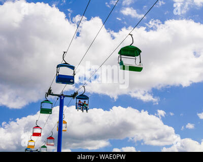 Sky Glider Fahrt an der Illinois State Fair. Stockfoto