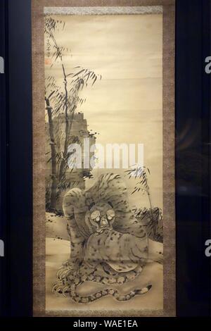 Drachen und Tiger von Soga Shohaku, Ende 1770 - Stockfoto