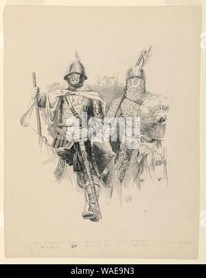 Zeichnung,'Armor von 800. Zeit Karls des Großen", 1887 Stockfoto