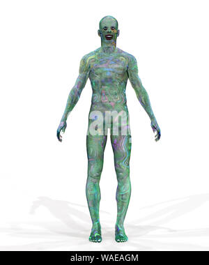 Abstrakt Grün Cyborg, Roboter, futuristischen cyber Humanoiden. Stockfoto