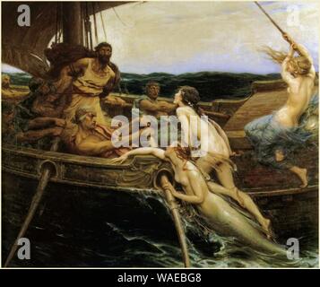 Herbert James Draper, Odysseus und die Sirenen, 1909. Stockfoto