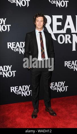 Culver City, CA. 19 Aug, 2019. Adam Brody in der Ankunftshalle für BEREIT ODER NICHT Premiere ArcLight Culver City, Culver City, CA August 19, 2019. Credit: Elizabeth Goodenough/Everett Collection/Alamy leben Nachrichten Stockfoto