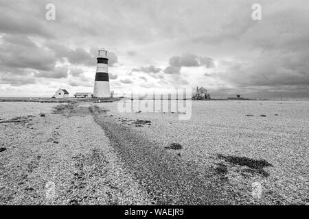 Orfordness Leuchtturm von Orford Ness National Nature Reserve, Orford, Suffolk, England, Großbritannien Stockfoto