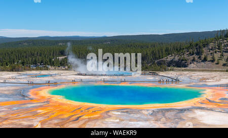 Grand prismatische Frühling, Yellowstone National Park, USA Stockfoto