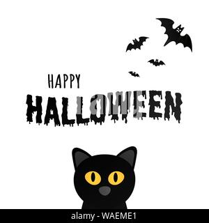 Happy Halloween text postcard banner Stock Vektor