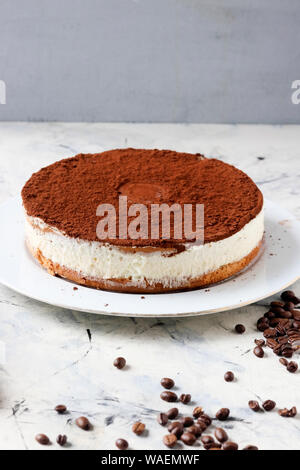 Tiramisu Käsekuchen, traditionellen italienischen Kuchen Stockfoto