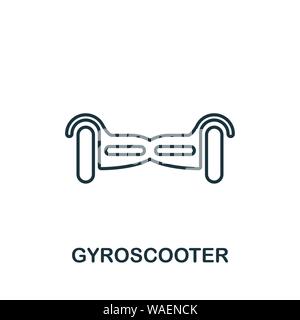 Gyroscooter Umriss Symbol. Kreatives Design aus der Icon-Kollektion für intelligente Geräte. Premium Gyroscooter Umriss Symbol. Für Webdesign, Apps, Software und Stock Vektor