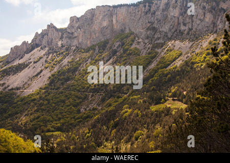 La Grande Pigne ridge und Geröllhalden Tal de Combeau Regionaler Naturpark Vercors Frankreich Stockfoto