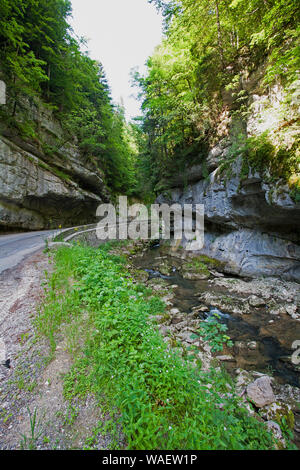 Bourne River Gorges de la Bourne Vercors regionalen Naturpark Frankreich Stockfoto
