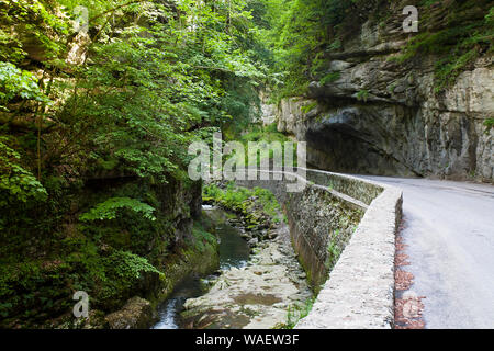 Bourne River Gorges de la Bourne Vercors regionalen Naturpark Frankreich Stockfoto