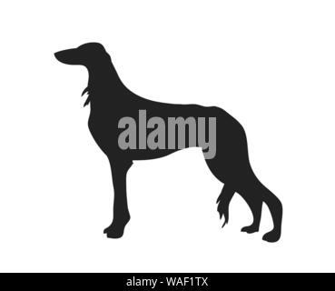 Hund steht Silhouette, Vector, weißer Hintergrund, Vektor Stock Vektor