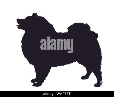 Hund steht Silhouette, Vector, weißer Hintergrund, Vektor Stock Vektor