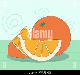 Obst und Gemüse sind auf dem Tisch Vektor Stock Vektor