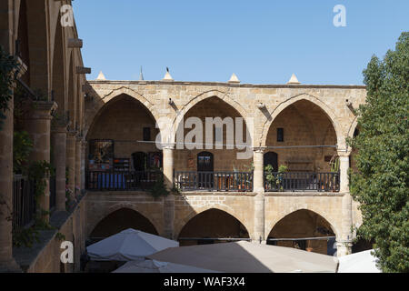 Büyük Han in Nikosia, die größte Karawanserei, Zypern. Stockfoto