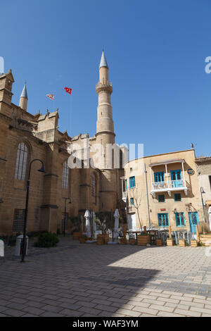 Nikosia, Zypern - März, 29, 2018: Die Selimiye Moschee in Nikosia, ehemals Kathedrale Saint Sofia. Nordzypern Stockfoto