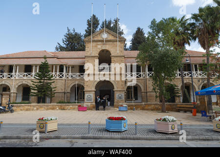 LEFKOSA Nikosia, Zypern - März, 29, 2018: Die Gerichte Gebäude befindet sich in einem historischen Gebäude auf dem Sarayonu Square. Stockfoto