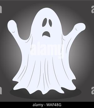 Ghost für Halloween Zeichnung, Vector, Farbe Hintergrund Stock Vektor