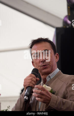 BBC streng Come Dancing Richter Bruno Tonioli am 2019 Southport Flower Show. Stockfoto