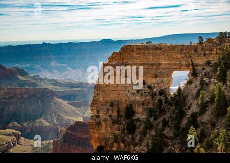 Felsformation Engel Fenster, Cape Royal, North Rim, Grand Canyon National Park, Arizona, USA Stockfoto