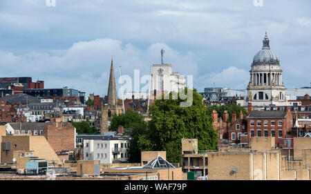 Nottingham City Centre, vom Dach der Loxley House auf Station Street in Nottingham, England Großbritannien erfasst Stockfoto