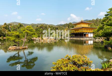 Goldenen Pavillon Tempel, Kinkaku-ji, Kyoto, Japan Stockfoto