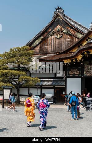 Palast, das Schloss Nijo Ninomaru Palast, das Schloss Nijo, ehemaliger Shogunat Schloss, Kyoto, Japan Stockfoto