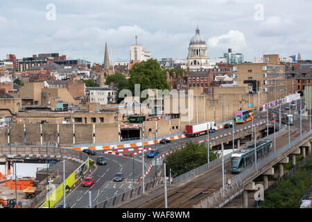 Nottingham City Centre, vom Dach der Loxley House auf Station Street in Nottingham, England Großbritannien erfasst Stockfoto