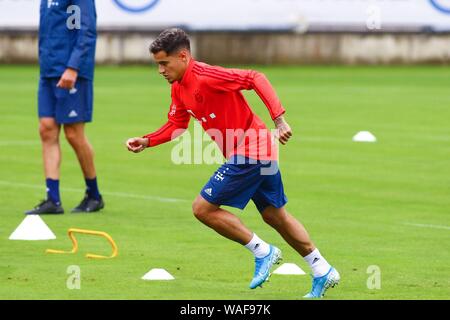 München, Deutschland. 20 Aug, 2019. München, Deutschland, 20. August 2019: 1. BL-19/20 - FC Bayern München Ausbildung 20.08.2019 Philippe Coutinho (FC Bayern München), Förderung/Single Image/| Verwendung der weltweiten Kredit: dpa/Alamy leben Nachrichten Stockfoto