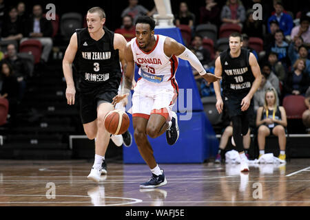 20. August 2019; Quay Centre, Sydney, Australien; Internationaler Basketball, Kanada gegen Neuseeland Tall Blacks; Oshae Brissett von Kanada den Ball dribbelt bis das Gericht - redaktionelle Verwendung. Stockfoto