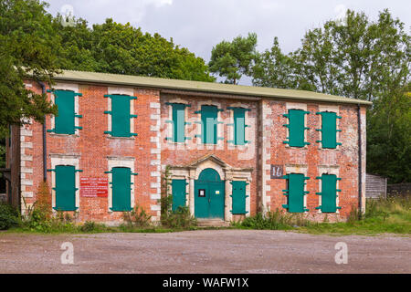 Tag der offenen Tür für Besucher der verlassenen Geisterdorf von imber auf Salisbury, Wiltshire UK im August - imber Gericht Manor House zu sehen Stockfoto