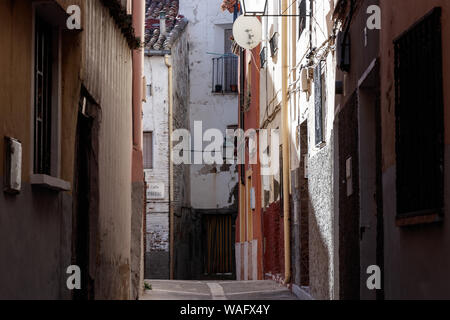 Straßen der alten Stadt Tarazona Stockfoto